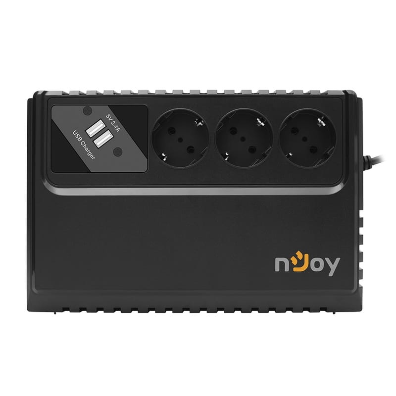ИБП NJOY Renton 650 (UPLI-LI065RE-CG01B) Lin.int., AVR, 3 x евро, USB , пластик