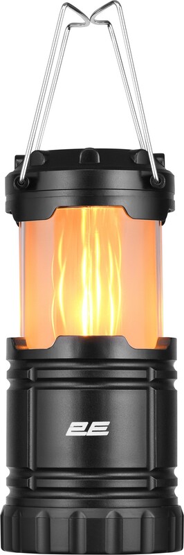 Фонарь кемпинговый на батарейках 2E Flame 3 Вт складной Black (2E-PLBL3AA)