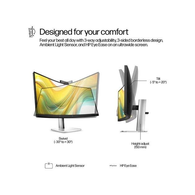 Монітор HP 34" S5 Pro 534pm (9E0Z2UT) VA Black 100Hz