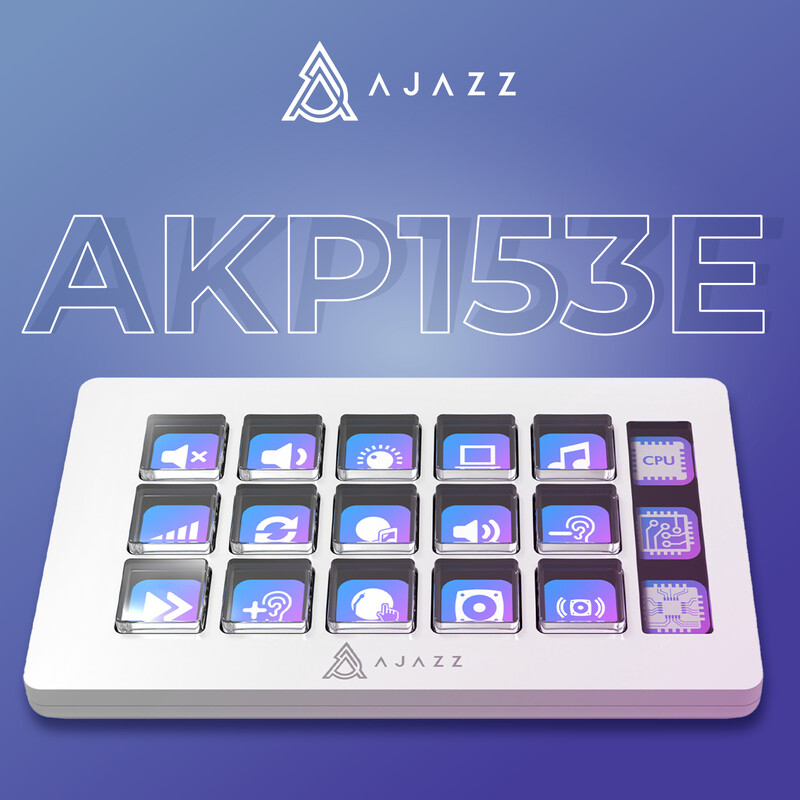 Контроллер для стриминга Ajazz AKP153E USB White (AKP153E-W)