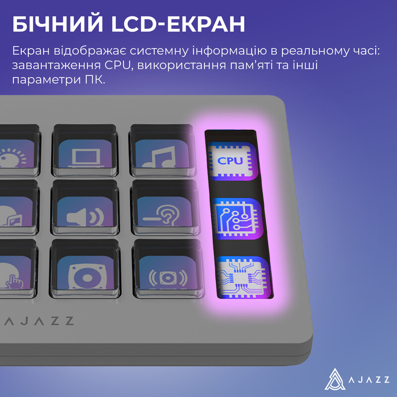 Контроллер для стриминга Ajazz AKP153E USB White (AKP153E-W)