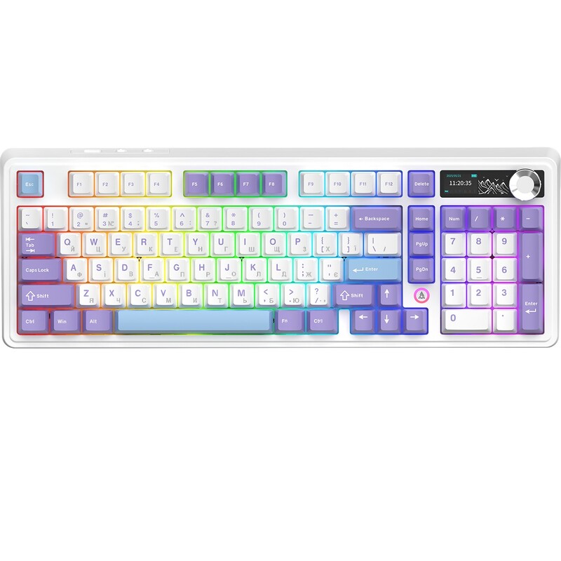 Клавиатура беспроводная Ajazz AK980 V2 Maillard Switch White (AK980-V2-M-PWB)