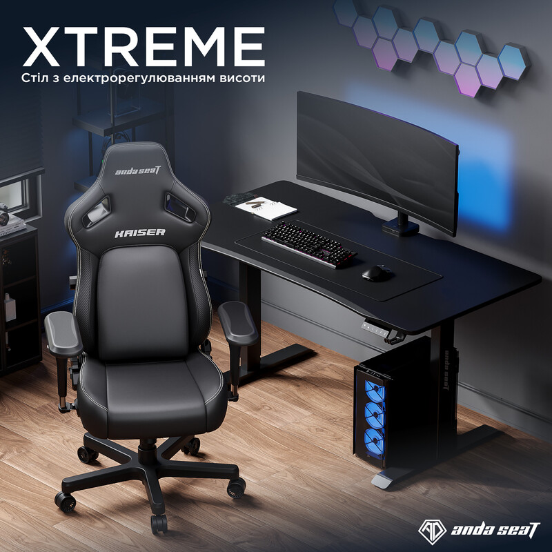 Комп`ютерний стіл Anda Seat Xtreme 1600x800 Black (AD-D-DD1-1600-07-B)