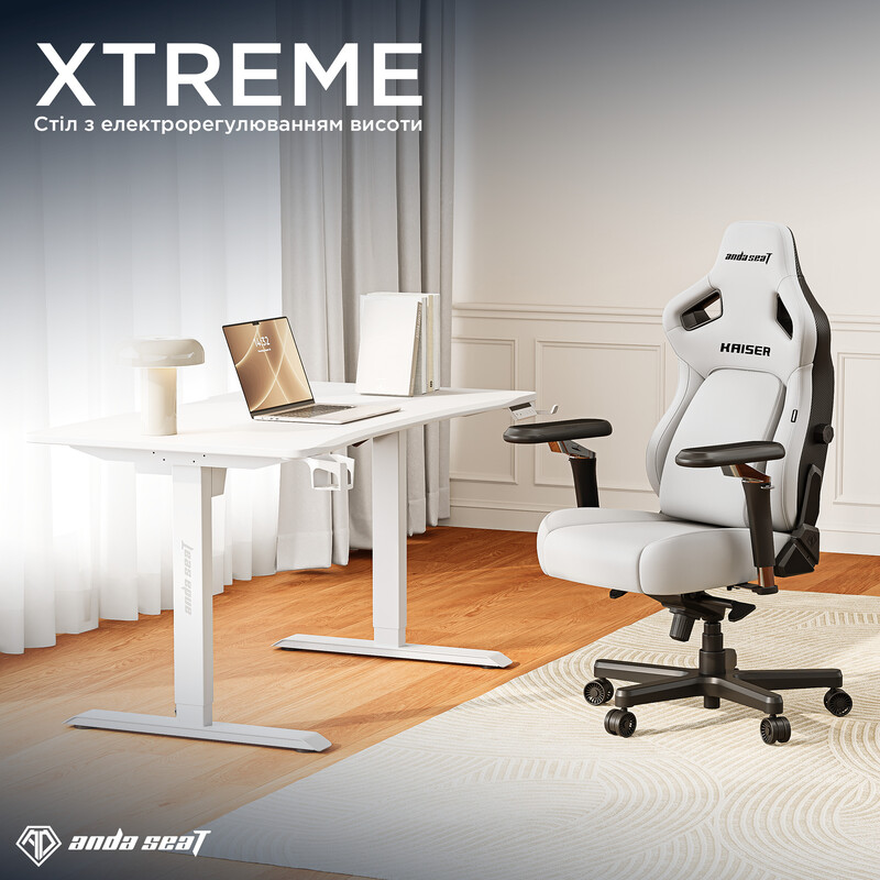 Комп`ютерний стіл Anda Seat Xtreme 1600x800 White (AD-D-DD1-1600-07-W)