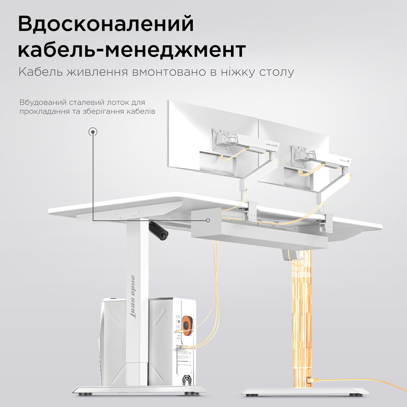 Комп`ютерний стіл Anda Seat Xtreme 1400x750 White (AD-D-DD1-1400-07-W)