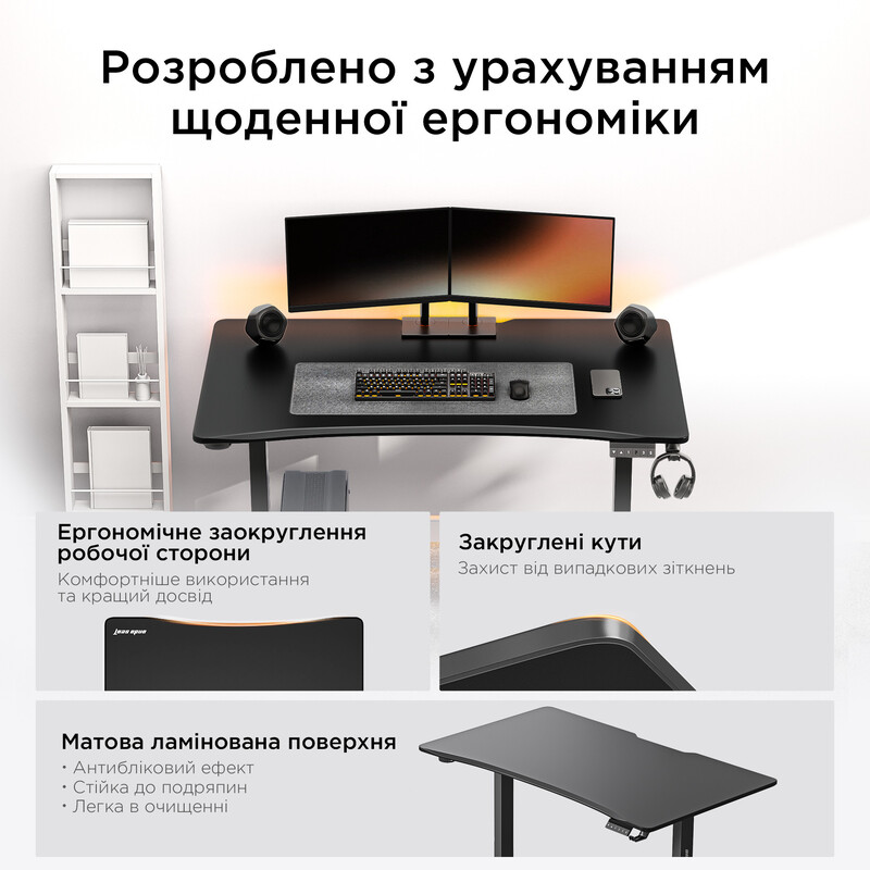 Комп`ютерний стіл Anda Seat Xtreme 1400x750 Black (AD-D-DD1-1400-07-B)