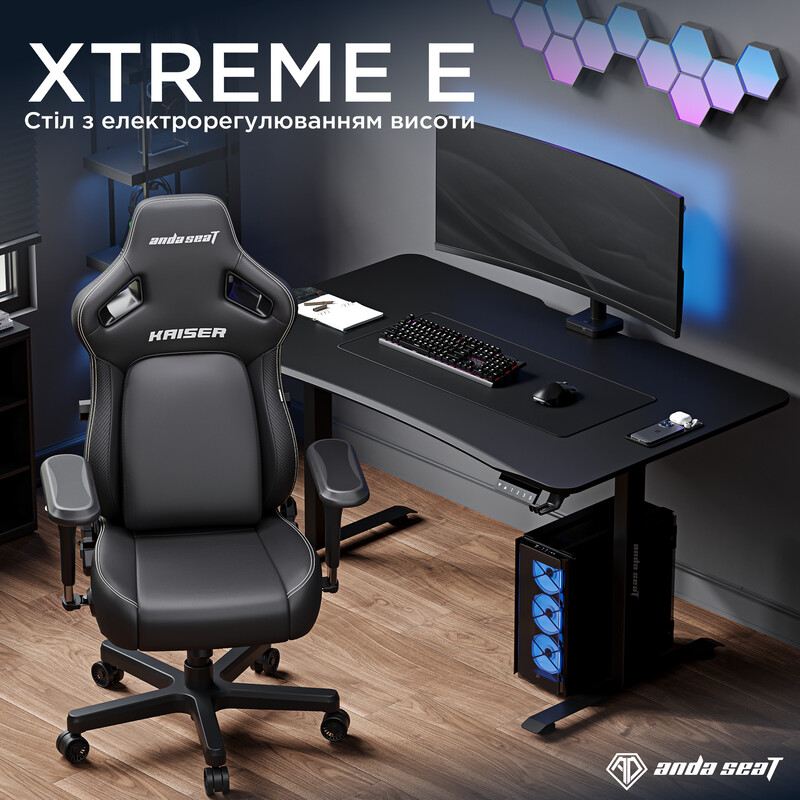 Комп`ютерний стіл Anda Seat Xtreme E 1600x800 Black (AD-D-DD1-1600-06-B)