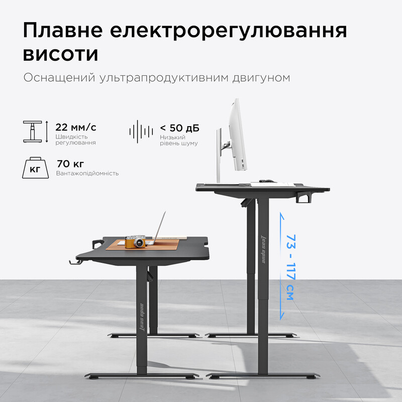 Комп`ютерний стіл Anda Seat Xtreme E 1600x800 Black (AD-D-DD1-1600-06-B)