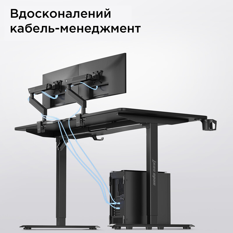 Комп`ютерний стіл Anda Seat Xtreme E 1400x750 Black (AD-D-DD1-1400-06-B)