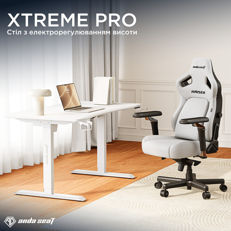 Комп`ютерний стіл Anda Seat Xtreme Pro 1400x750 White (AD-D-DD1-1400-08-W)
