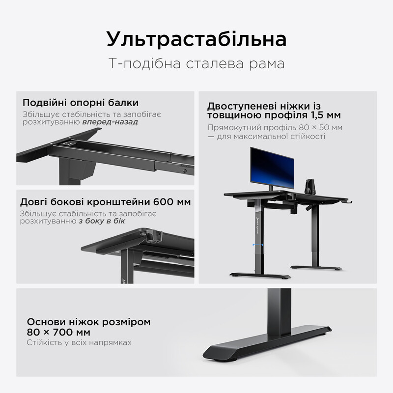 Комп`ютерний стіл Anda Seat Xtreme Pro 1400x750 Black (AD-D-DD1-1400-08-B)