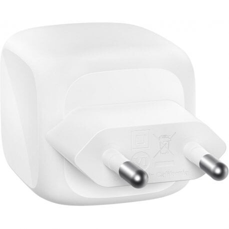 Сетевое зарядное устройство Belkin BoostCharge Pro Dual USB-C GaN Wall Charger 50W + USB-C 1м White (WCH019KQ1MWH-B6)