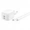 Фото - Сетевое зарядное устройство Belkin BoostCharge Pro Dual USB-C GaN Wall Charger 50W + USB-C 1м White (WCH019KQ1MWH-B6) | click.ua
