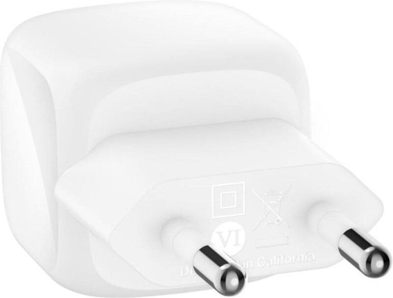 Сетевое зарядное устройство Belkin BoostCharge Compact USB-C Wall Charger 30W + USB-C 1м White (WCA008KQ1MWH-B6)