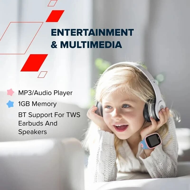 Дитячий смарт-годинник Canyon Zefir KW-49 4G LTE Pink-Blue (CNE-KW49PB)