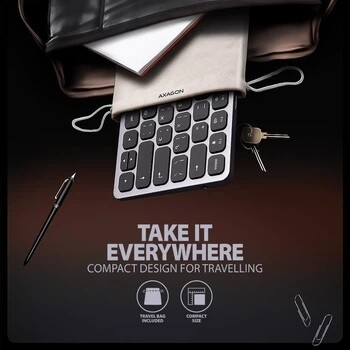 Клавиатура Axagon HMC-KB 9 in 1 Layout USB Silver/Black (HMC-KB-CRL)