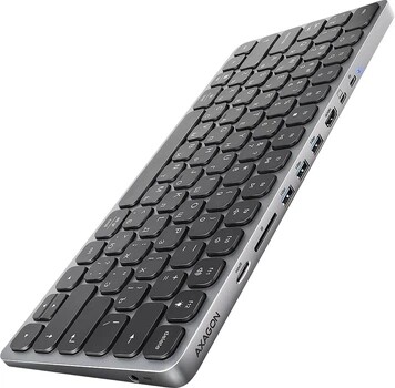 Клавиатура Axagon HMC-KB 9 in 1 Layout USB Silver/Black (HMC-KB-CRL)