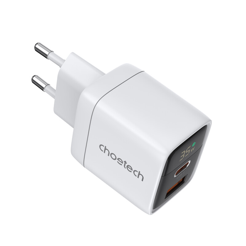 Сетевое зарядное устройство Choetech (USB-C+USB-A) White (PD6052-EU-WH)