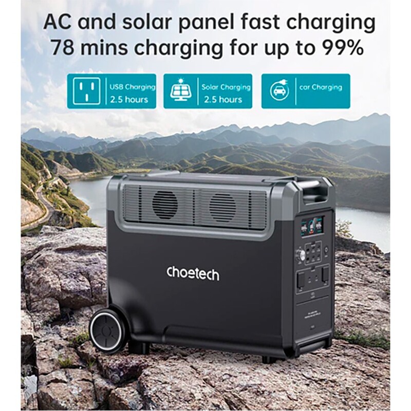 Зарядная станция Choetech BS009 3840Wh, 3600W (BS009-EU-BK)_OEM