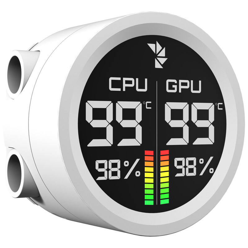 Система водяного охлаждения AeroCool Abyss L240R Digi White (ACLA-AD24117.21)