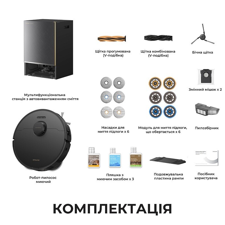Робот-пилосос Dreame Bot Matrix 10 Pro Black (RLM61HE-Bl)