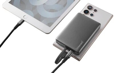 Универсальная мобильная батарея Intenso MC10000 10000mAh, 20W, Gray (7340034)