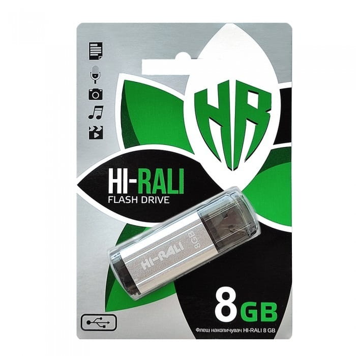 Флеш-накопитель USB 8GB Hi-Rali Stark Series Silver (HI-8GBSTSL)