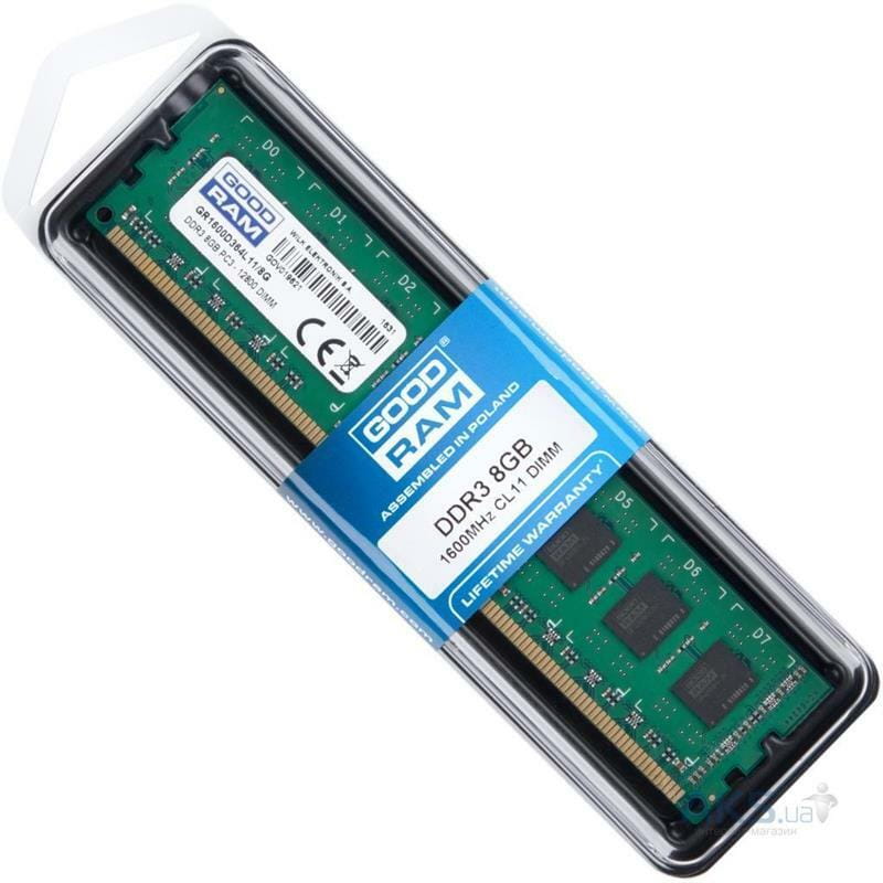Модуль памяти DDR3 8GB/1600 1,35V GOODRAM (GR1600D3V64L11/8G)