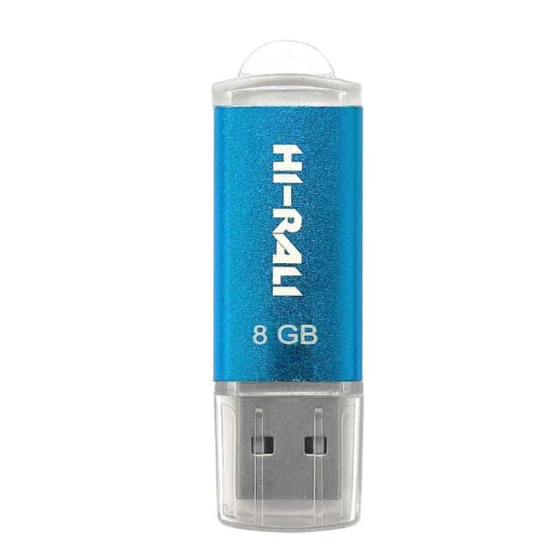 Флеш-накопичувач USB 8GB Hi-Rali Rocket Series Blue (HI-8GBVCBL)