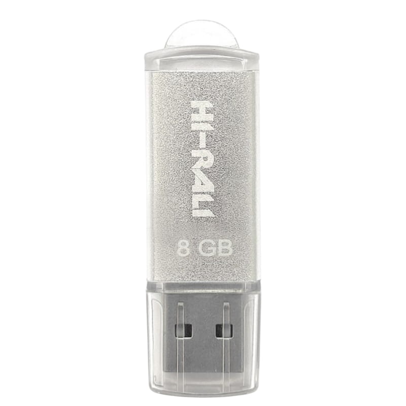 Флеш-накопитель USB 8GB Hi-Rali Rocket Series Silver (HI-8GBVCSL)