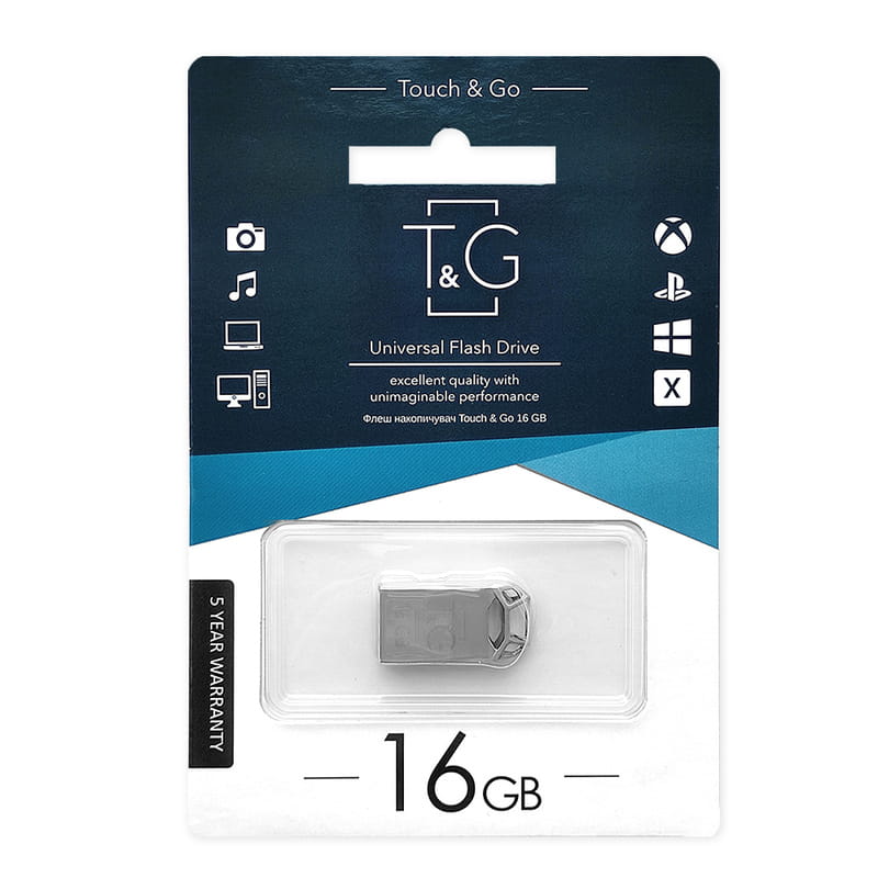 Флеш-накопитель USB 16GB T&G 110 Metal Series Silver (TG110-16G)