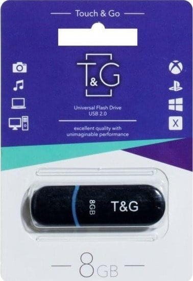 Флеш-накопитель USB 8GB T&G 012 Classic Series Black (TG012-8GBBK)