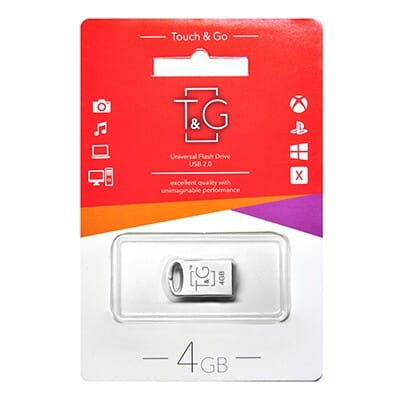 Флеш-накопичувач USB 4GB T&G 105 Metal Series Silver (TG105-4G)