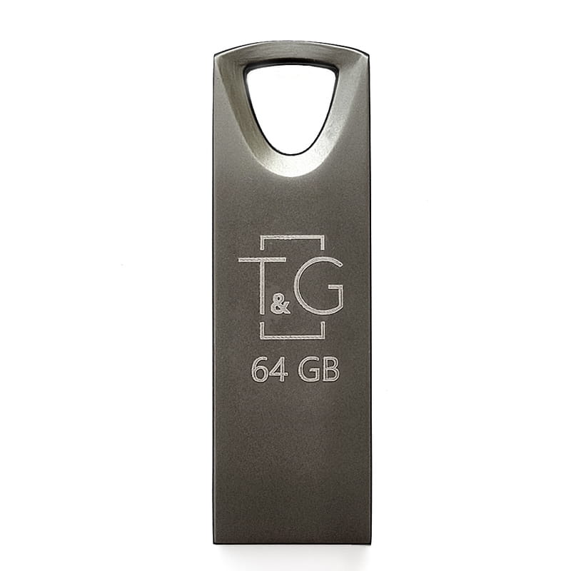 Флеш-накопичувач USB 64GB T&G 117 Metal Series Black (TG117BK-64G)