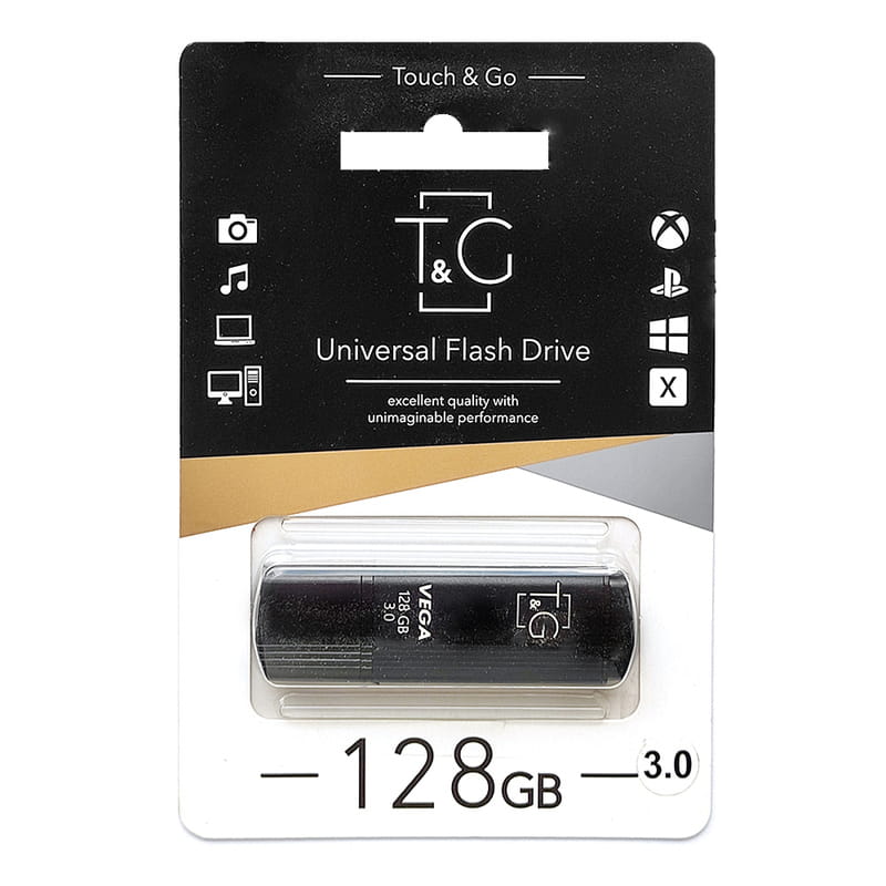Флеш-накопичувач USB3.0 128GB T&G 121 Vega Series Black (TG121-128GB3BK)