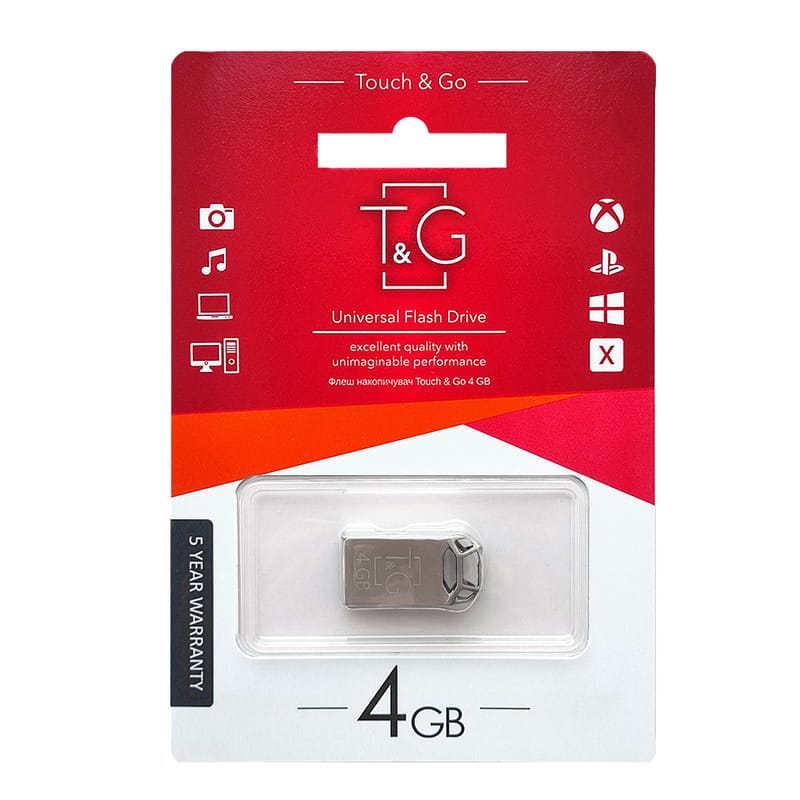 Флеш-накопитель USB 4GB T&G 110 Metal Series Silver (TG110-4G)