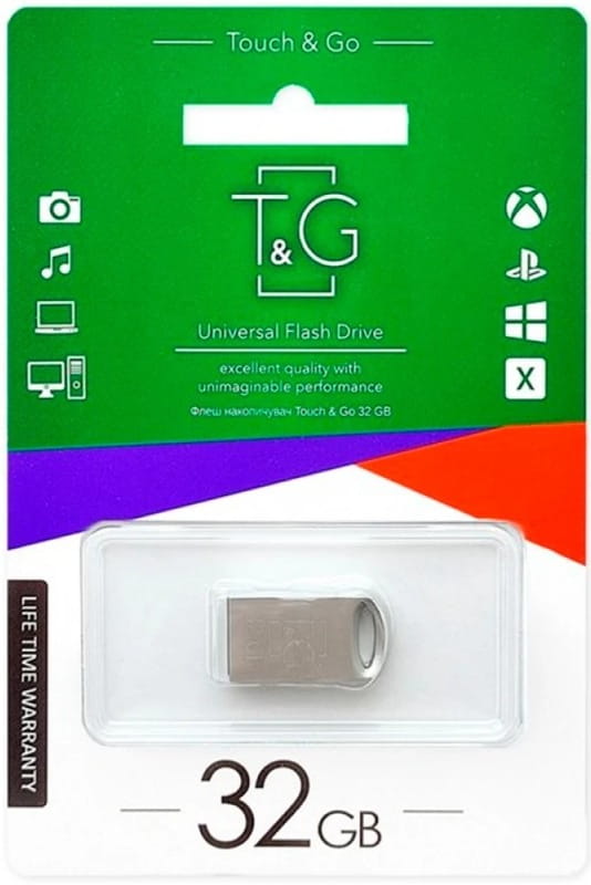 Флеш-накопитель USB 32GB T&G 105 Metal Series Silver (TG105-32G)