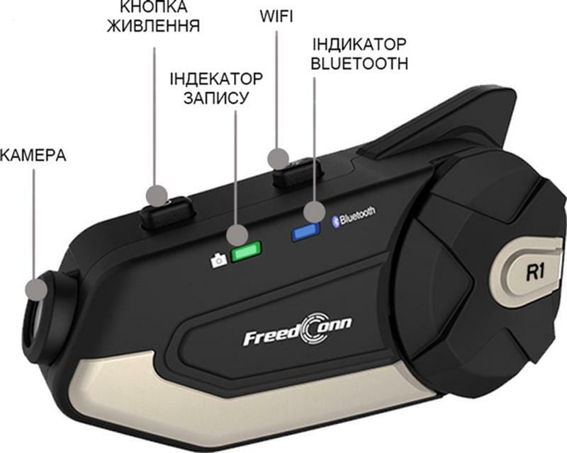 Bluetooth-мотогарнітура для шолома FreedConn R1 з камерою (fdr1cam)