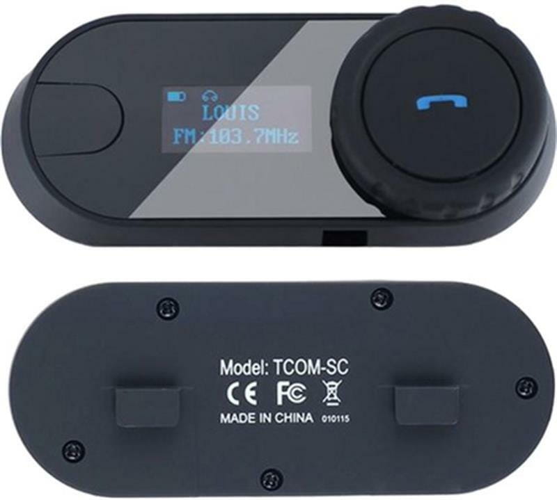 Bluetooth-мотогарнітура для шолома FreedConn T-Com SC дисплей, радіо, інтерком 1000 м (fdtcmsc)