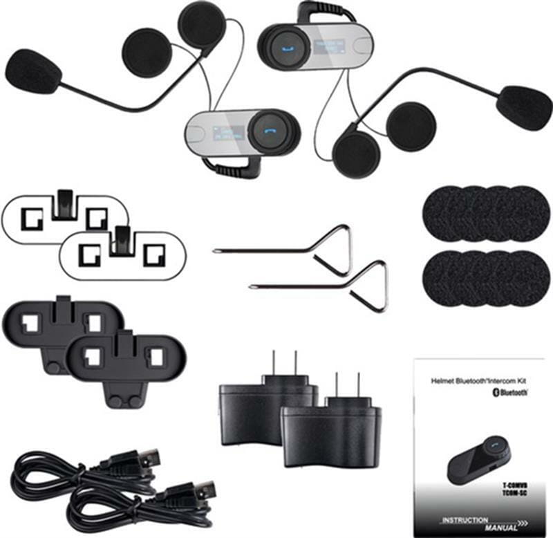 Bluetooth-мотогарнитура для шлема FreedConn T-Com SC дисплей, радио, интерком 1000 м (fdtcmsc)