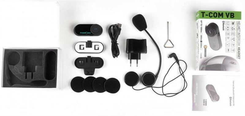 Bluetooth-мотогарнітура для шолома FreedConn T-Com VB радіо, інтерком 700 м (fdtcmvb)