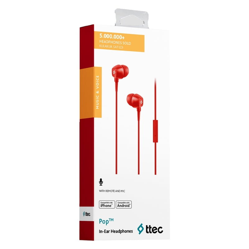 Гарнитура Ttec Pop Red (2KMM13K)
