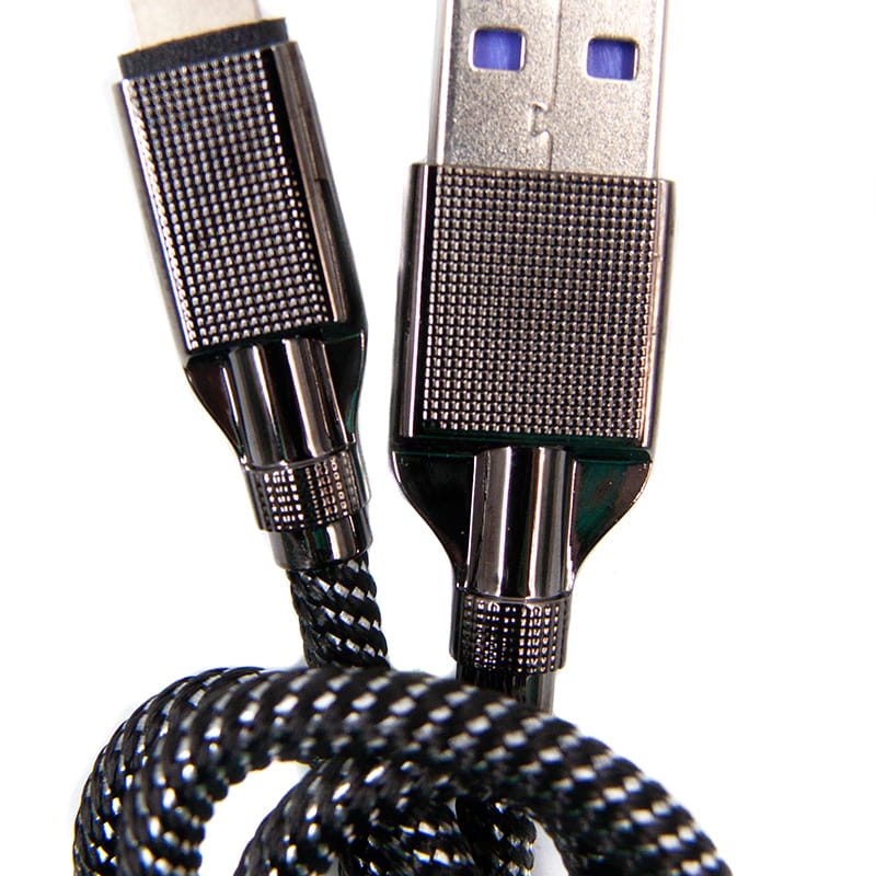 Кабель Dengos USB-Lightning 4A 1м Black (NTK-L-KPR-USB3-BLACK)