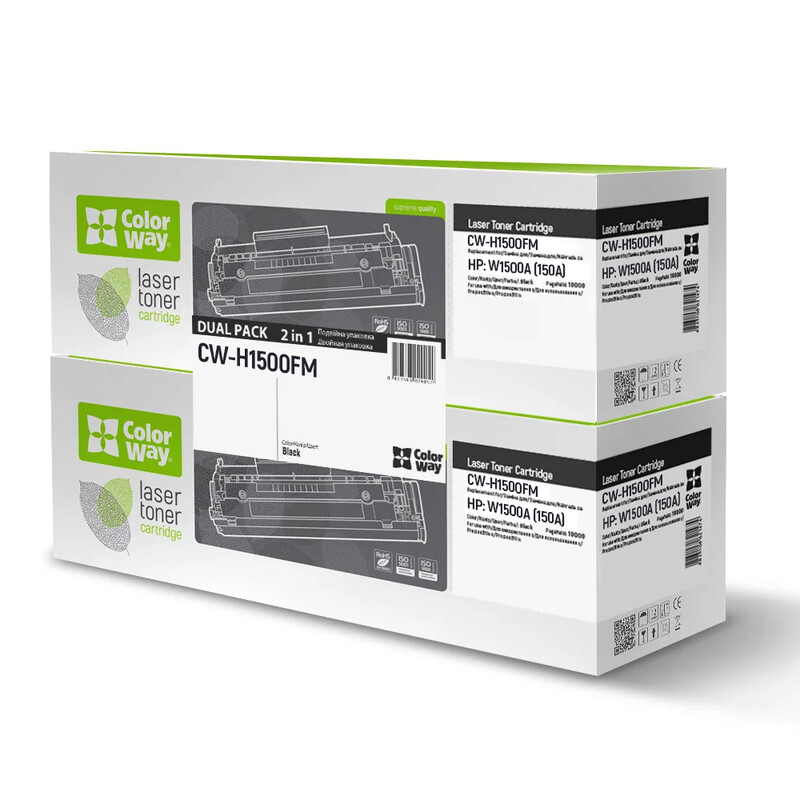 Картридж ColorWay (CW-H1500FM) HP LJ MFP M111/M141 Black Dual Pack (HP W1500A)