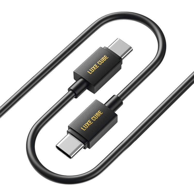 Кабель Luxe Cube USB Type C - USB Type C V 3.0 (M/M), 3 А, 1 м, чорний (8886668698467)