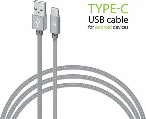 Photos - Cable (video, audio, USB) Intaleo Кабель  CBGNYT1 USB - USB Type-C , 1 м, Grey  1 (M/M)