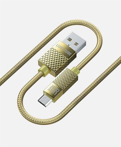 Фото - Кабель Luxe Cube   Premium USB - micro USB , 1 м, золотистий (888998648 (M/M)