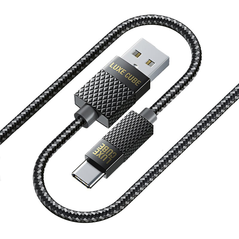 Кабель Luxe Cube Premium USB - USB Type-C (M/M), 1 м, сірий (8889996899667)