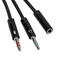 Фото - Адаптер ColorWay 3.5 мм - 2х3.5 мм (F/M), 1 м, Black (CW-AD-J2MJ) | click.ua