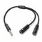 Фото - Адаптер ColorWay 3.5 мм - 2х3.5 мм (M/F), 0.28 м, Black (CW-AD-J2FJ) | click.ua